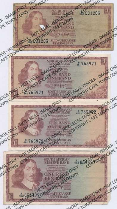 Lot of 8 old SA banknotes - as per scan