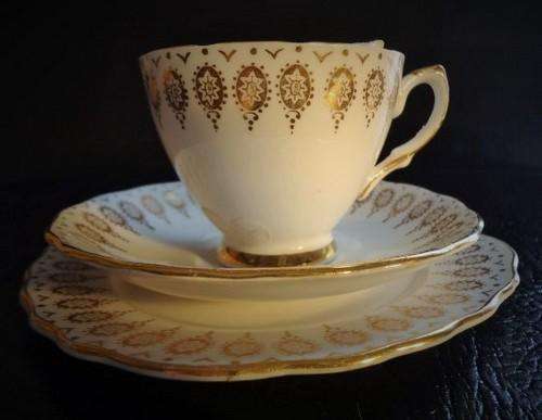Set of 3, cup, saucer and side plate by Royal Vale - as per photo