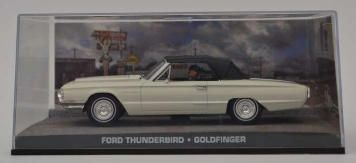 James Bond 007 Ford Thunderbird - Goldfinger Model Car Scale 1:43 as per photo