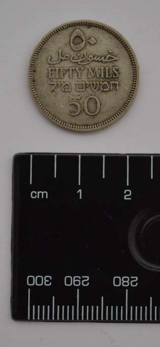 1935  50 mils Palestinian 70% Silver Coin, weight 5.6g diameter 23mm