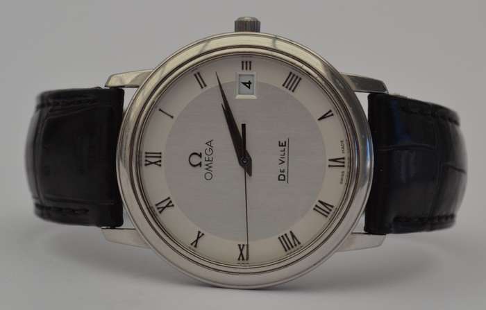 Omega Deville Prestige Stainless Steel 34mm Silver Dial Quartz Watch as per photo