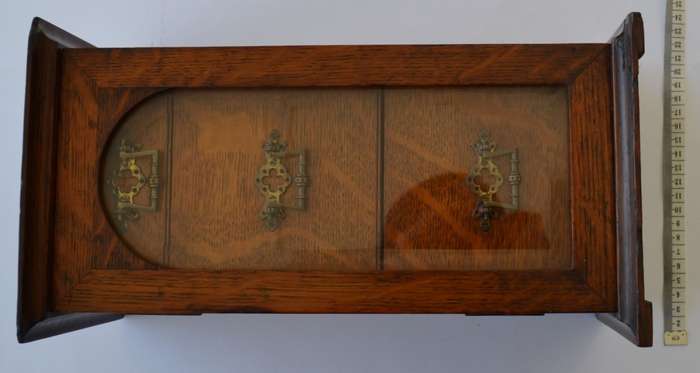 Vintage Oak Smoker`s Cabinet as per photo