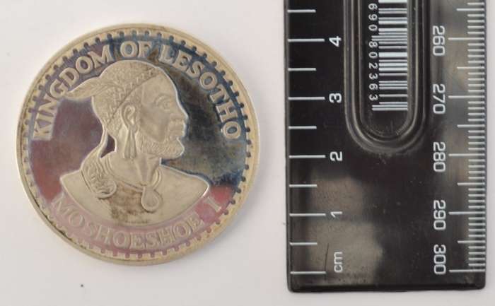 1980 Kingdom Of Lesotho 1 Ounce Fine Silver 50 Maloti Coin as per photo