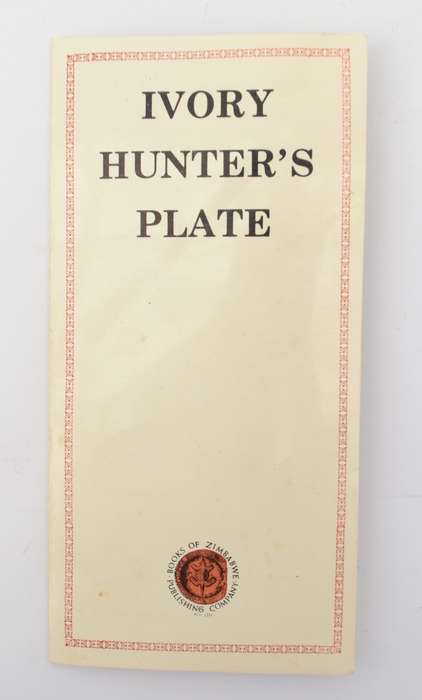 Hunters Plate-A shot from the saddle-from a pencil sketch by Thomas Baines weight 391g as per photo