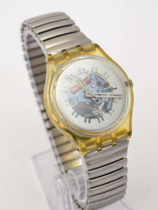 Vintage Unisex Swatch Skeleton Dial Watch as per photo