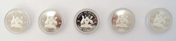 Bank of Uganda (999 Silver) Protection of the African Elephant Medallions as per photo