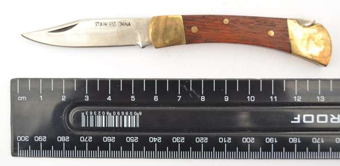 Stainless Steel Blade Pocket Knife as per photo