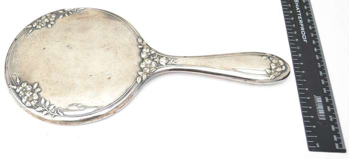 Vintage Sterling Silver Hallmarked Mirror as per photo