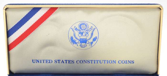 1987 Silver Dollar in box incl certificate as per photo