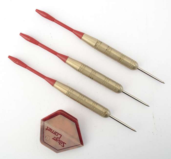 Vintage Unicorn Darts, set of 3 including 1 flight in box as per photo