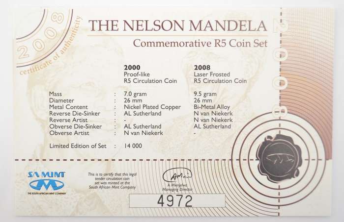Nelson Mandela R5 Coin Set