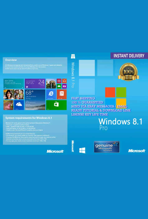 Windows 8.1 Pro Lifetime Genuine Key + download link