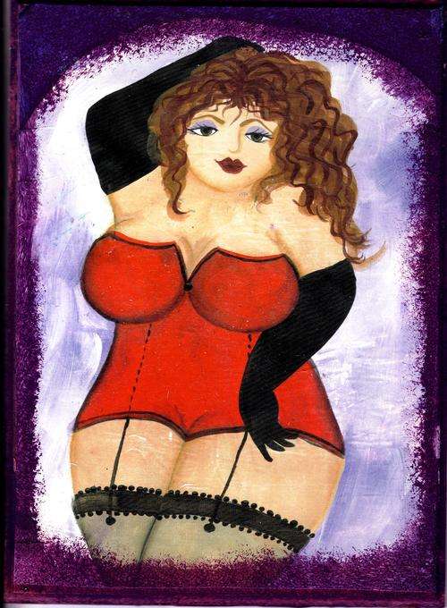 Acrylic & Decopage on wooden  board canvas size 220x160x6mm