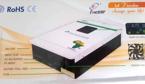 FiveStar 5.5KVA 48V Hybrid Solar Inverter 5KW  Pure Sine Wave Inverter + Solar Controller + UPS