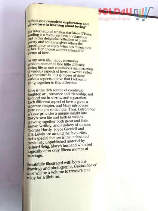 Celebration of Love: A Collection of Favourite Prose and Poetry by Mary O`Hara