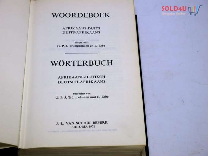 Afrikaans / Deutsch - Woordeboek / Worterbuch 1971
