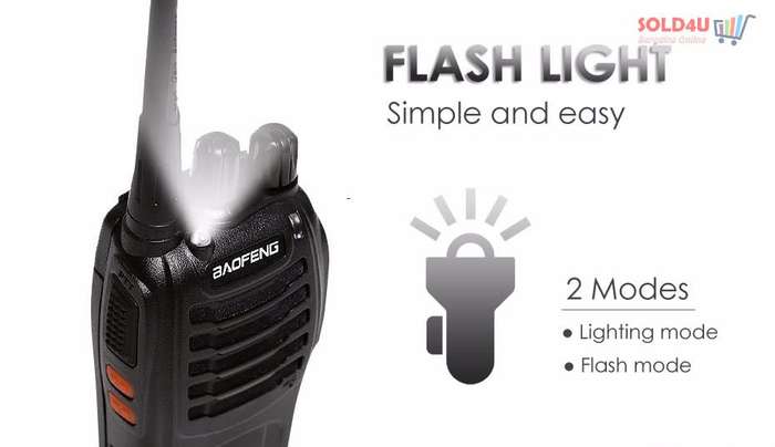 2 X Two Way Radio Hand Radio Set with 16 Channels Walkie Talkie VOX Long Range 1KM TO 5KM