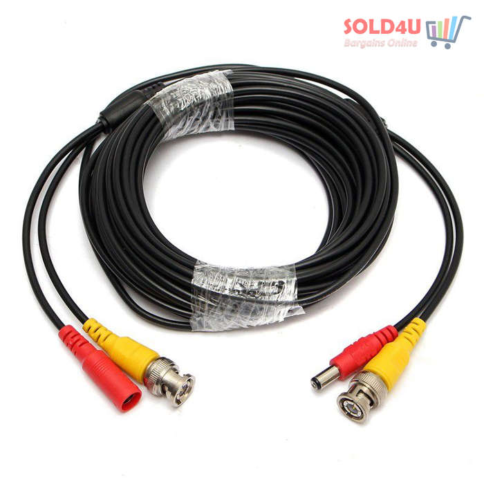 5m CCTV Camera Cable Power & Video Ready Plug and Play [BNC + DC]  5 Meters