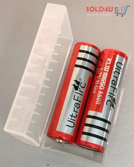 18650 Li-ion Rechargeable Battery 8800mAh 3.7V [ set of 2 in Plastic Box ]