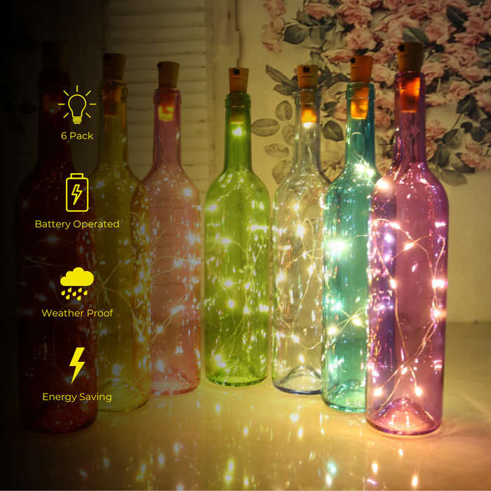 LED Mini Soft Decoration Ambient Light String 2m - LED Cork String Lights