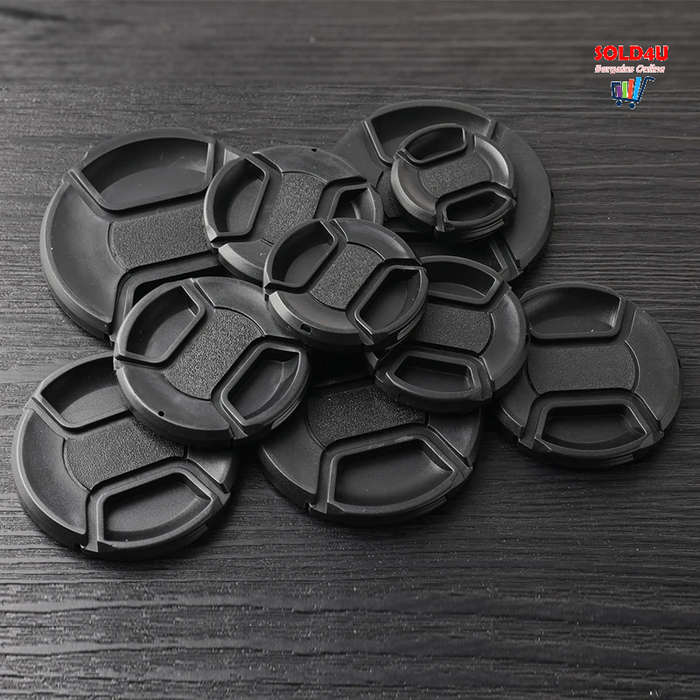 Lens Cap 1-Piece 49mm / 52mm / 55mm / 58mm / 62mm / 67mm / 72mm / 77mm / 82mm Snap-On Front Lens Cap