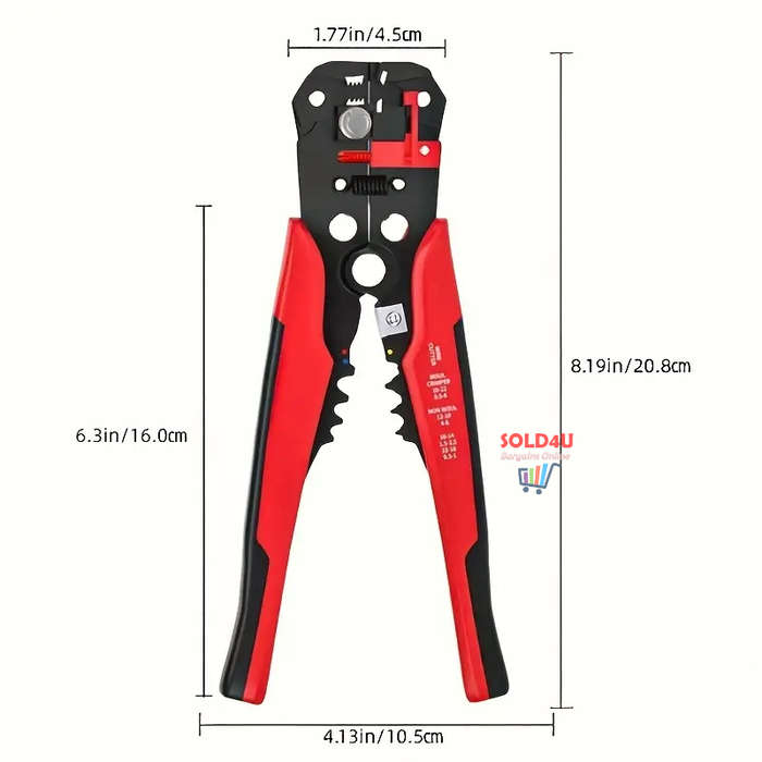 Wire Stripper Automatic - Self Adjusting Multifunctional Wire Stripper, Cutter and Crimper