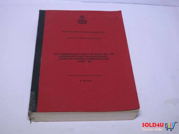 Instituut vir eietydse geskiedenis- Universiteit Van Die Oranje-Vrystaat - 1982-83