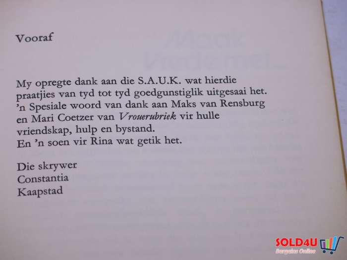 Maak Vrede met-I.L.de Villiers