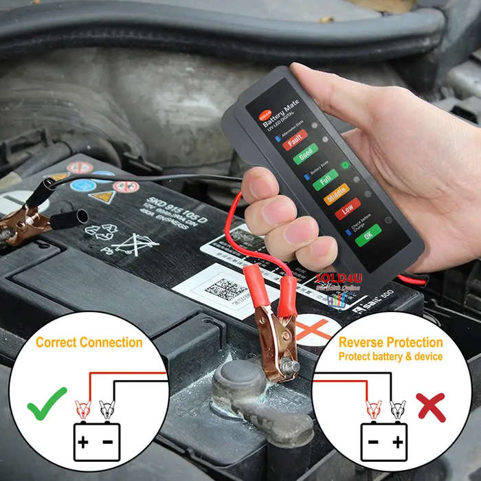12V Mini Car Battery and Alternator Tester