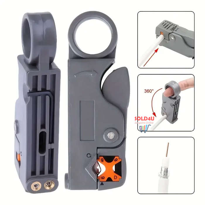 Wire Stripper Double Blades Automatic Wire Stripper, Stripping Pliers, Cable Cutter Coaxial Cable