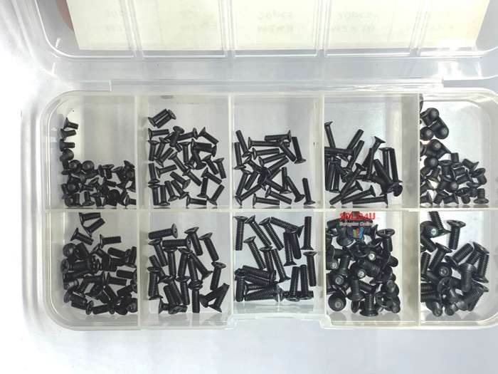 250pcs/set M2 M2.5 M3 Screws Flat Head Phillips Screws Laptop Notebook Screws Set Kit Assorted