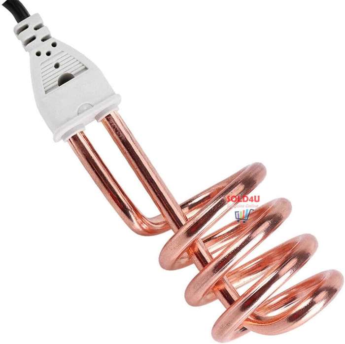 1500 Watts Copper Immersion Bucket Water Heater Electric Heating Element Portable 220V 1500W