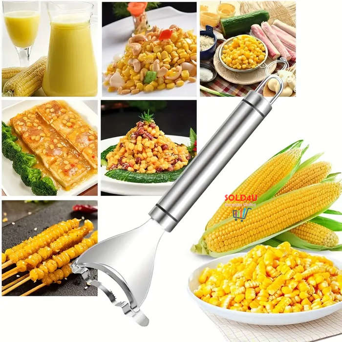 2 PIECES - Corn Peeler S/Steel Easy To Use Corn Kernel Remover Corn Stripper