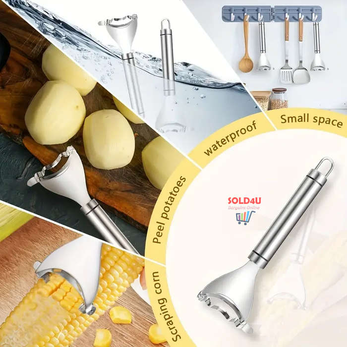 2 PIECES - Corn Peeler S/Steel Easy To Use Corn Kernel Remover Corn Stripper