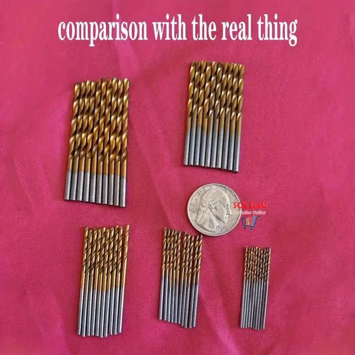 50pcs Titanium Coated High Speed Steel Drill Bits Set