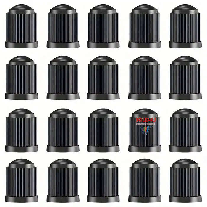 20pcs Tire Stem Valve Caps All Black, Universal Stem Covers For Cars, SUVs, Bike And Bicycle, Trucks