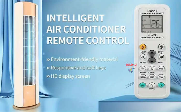 Universal Aircon Remote Control - Compatible With Multiple Brands And Models - 1000 in 1