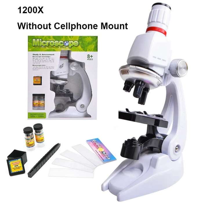 1200X Toy Biological Microscope with Cellphone Mount