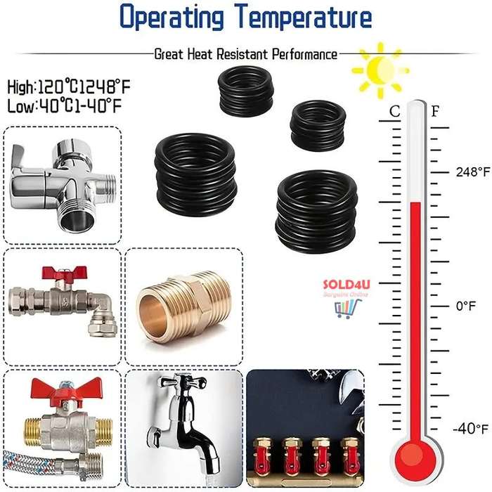 255pcs Rubber O Rings Kit 18 Size plus Box
