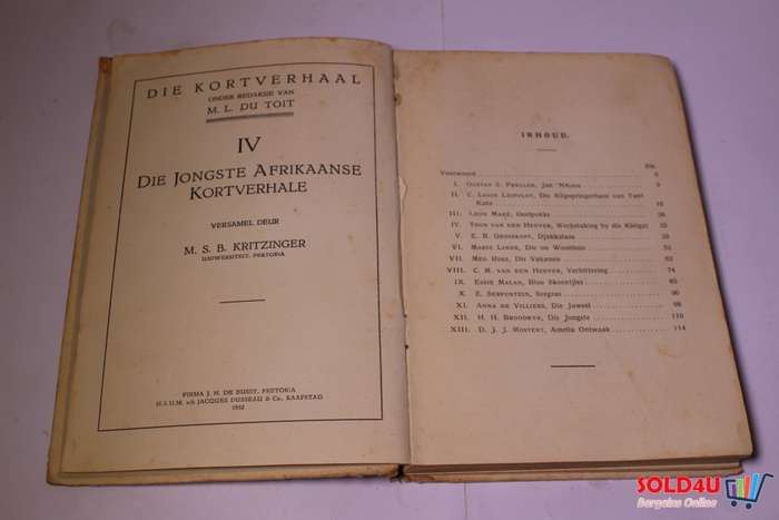 Die Jongste Afrikaanse kortverhale - M.S.B. Kritzinger