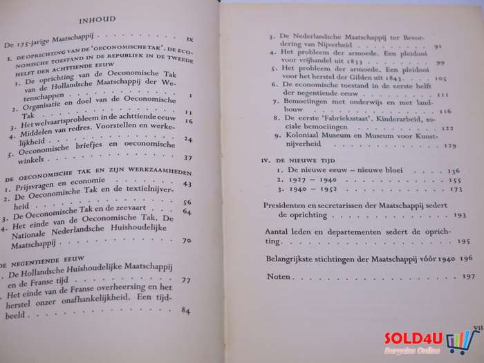 Van Oeconomische tak tot Nederlandsche Maatschappij voor Nijverheid en Handel, 1777-1952