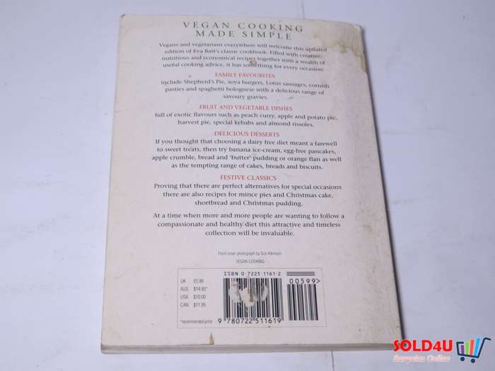 Vegan Cooking - The Classic Vegan Cookbook - Eva Batt`s