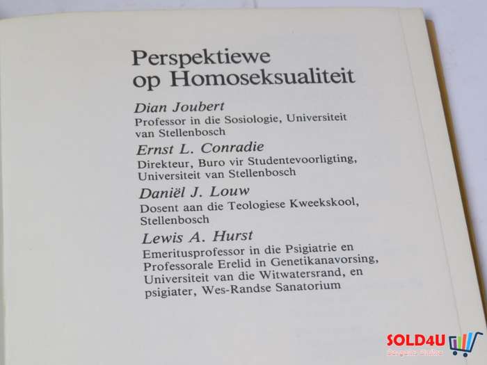 Perspektiewe op Homoseksualiteit - Joubert - Conradie - Louw -Hurst