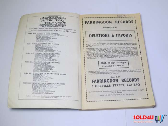 Gramophone September 1973  Classical Record Catalogue Stanley Day