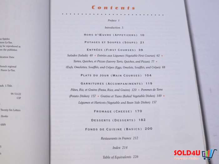 The Vegetarian Bistro - Authentic French Regional recipes - Marlena Spieler