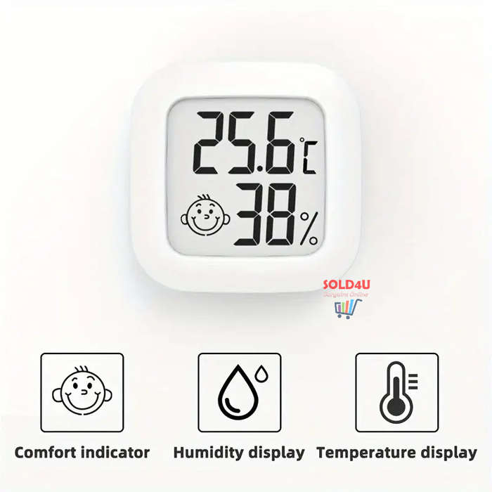 Mini LCD Digital Thermometer with Humidity Monitor