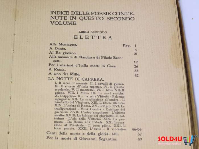Delle Laudi libro secondo Elettra vol. 2 - Gabriele D'Annunzio