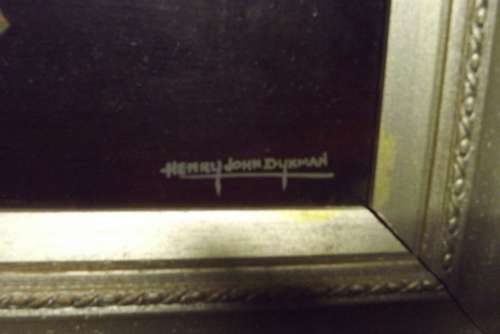 HENRY JOHN DYKMAN ORIGINAL STILL LIFE - SILVERWARE - OILS ON BOARD from SUEZYT