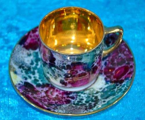 reserved for Vici COFFEE SET ANTIQUE LUSTER WARE CZECH 18 PIECE DEMITASSE  - from SUEZYT