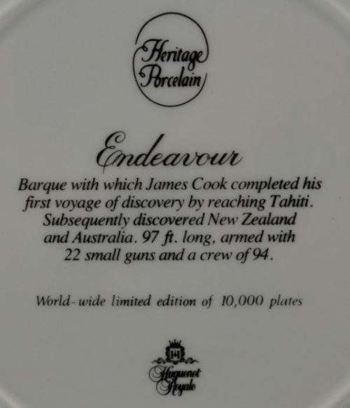 COLLECTABLE HERITAGE SA SHIP PLATES - 5 - SET 2 -  from SUEZYT